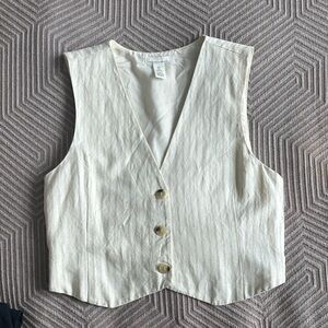 HM linen blend vest